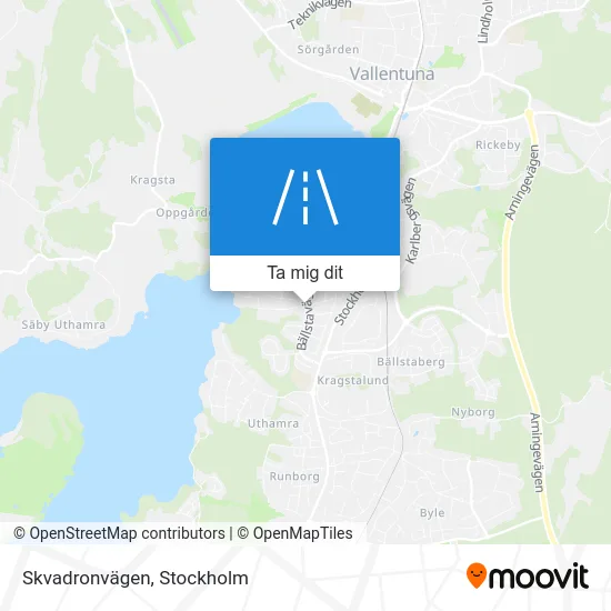 Skvadronvägen karta