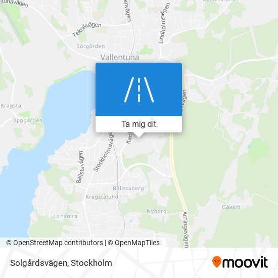 Solgårdsvägen karta