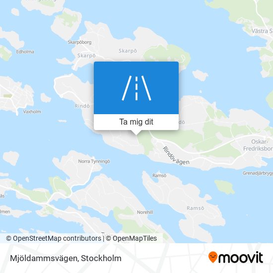 Mjöldammsvägen karta