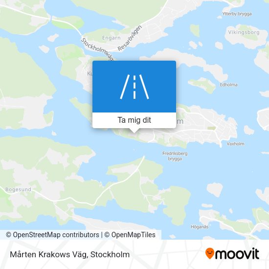 Mårten Krakows Väg karta