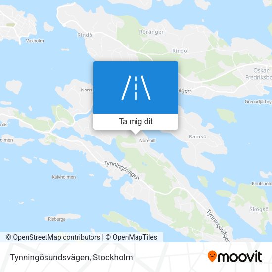 Tynningösundsvägen karta