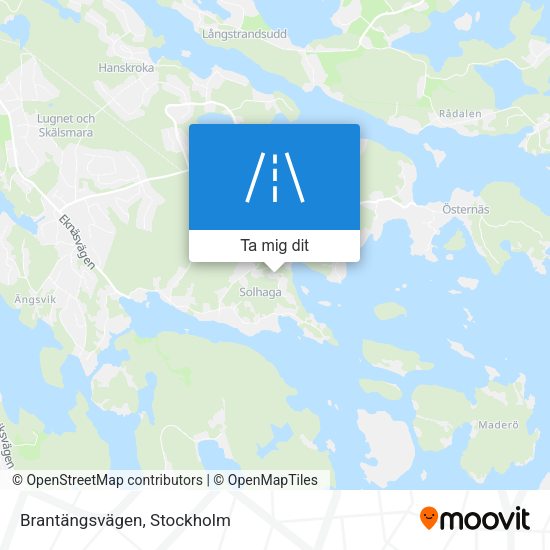 Brantängsvägen karta