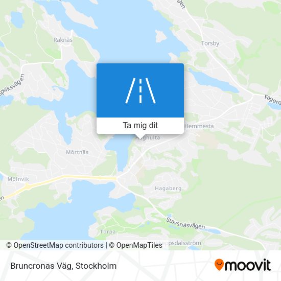 Bruncronas Väg karta
