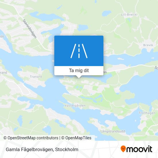 Gamla Fågelbrovägen karta