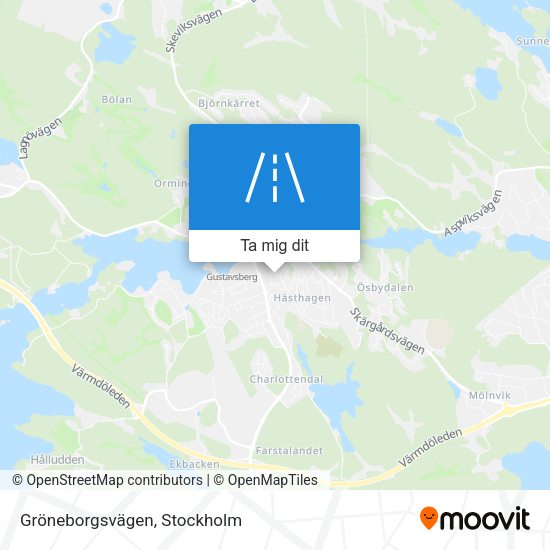 Gröneborgsvägen karta