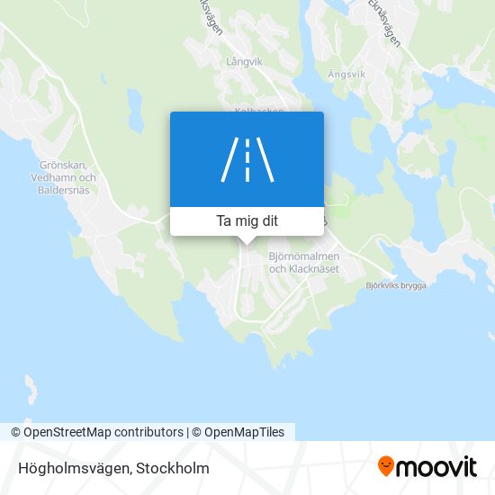 Högholmsvägen karta