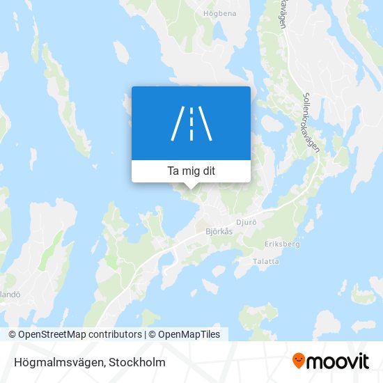 Högmalmsvägen karta