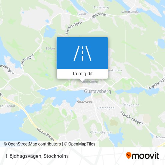Höjdhagsvägen karta