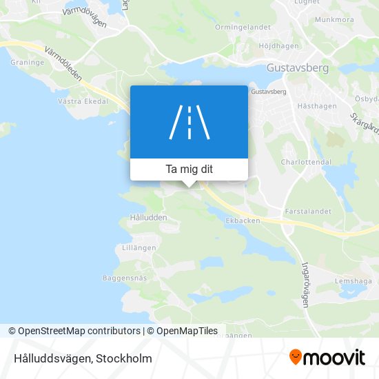 Hålluddsvägen karta