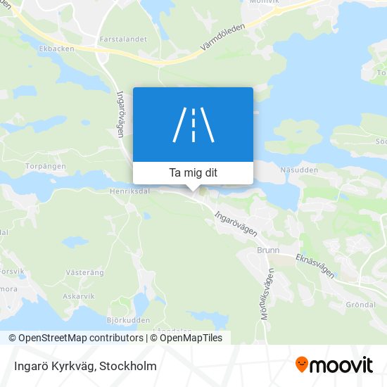 Ingarö Kyrkväg karta