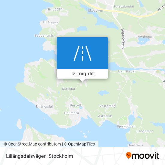 Lillängsdalsvägen karta