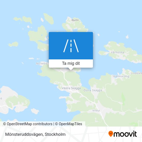 Mönsteruddsvägen karta