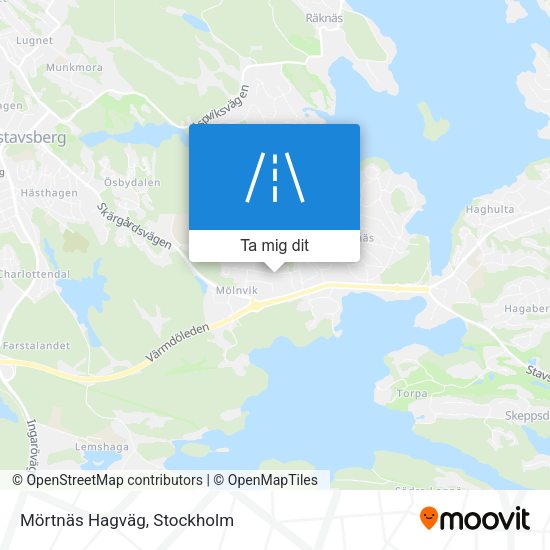 Mörtnäs Hagväg karta