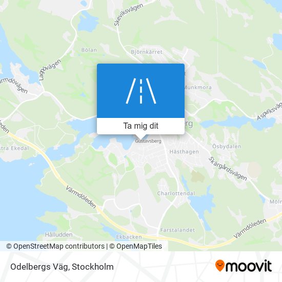 Odelbergs Väg karta