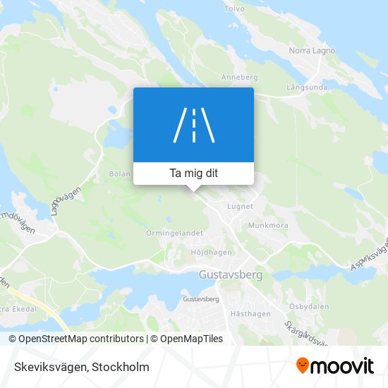 Skeviksvägen karta