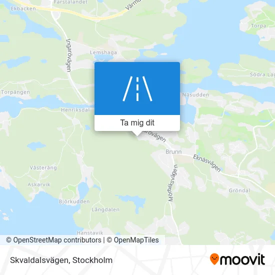 Skvaldalsvägen karta
