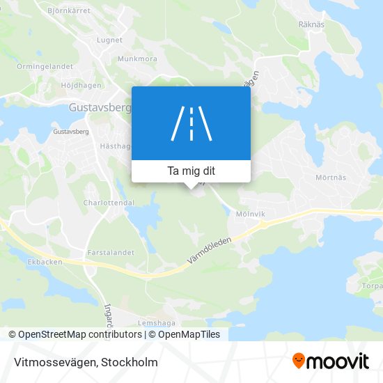 Vitmossevägen karta