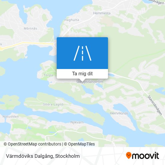 Värmdöviks Dalgång karta