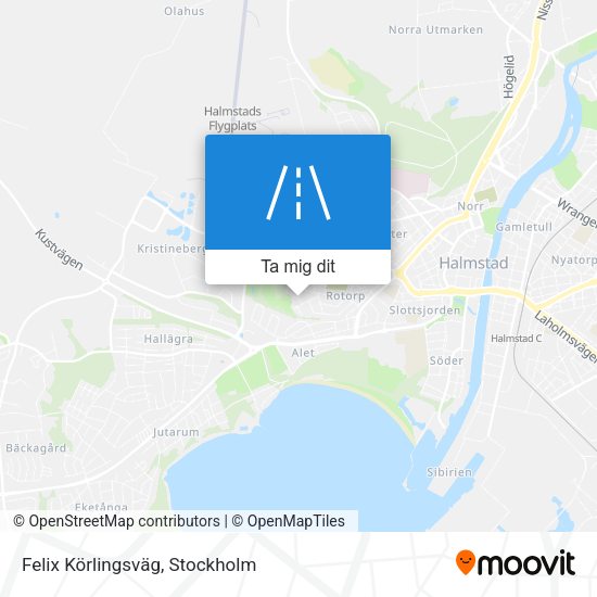 Felix Körlingsväg karta