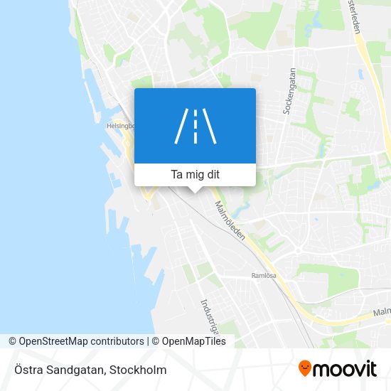 Östra Sandgatan karta