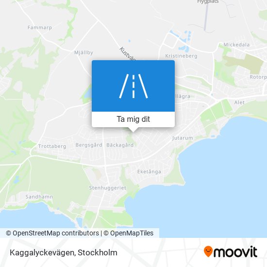 Kaggalyckevägen karta