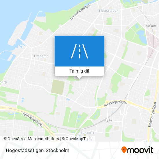 Högestadsstigen karta