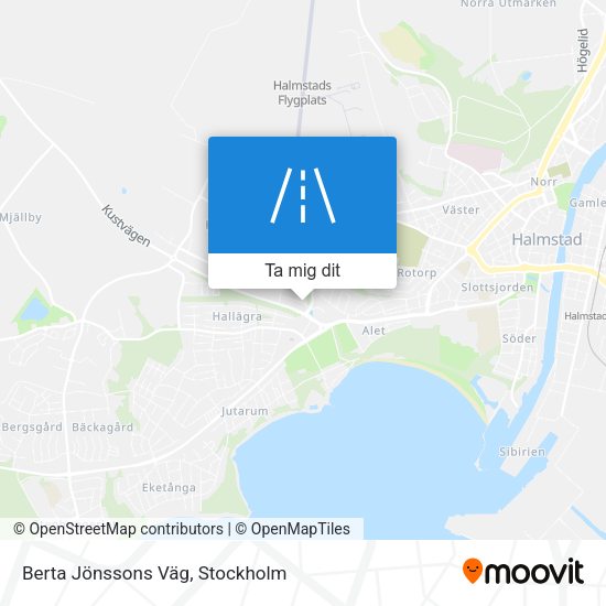 Berta Jönssons Väg karta