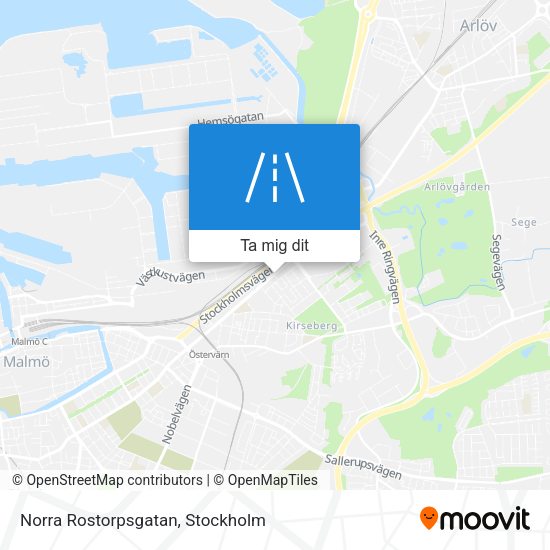 Norra Rostorpsgatan karta