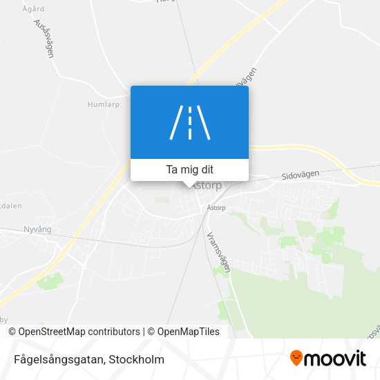 Fågelsångsgatan karta