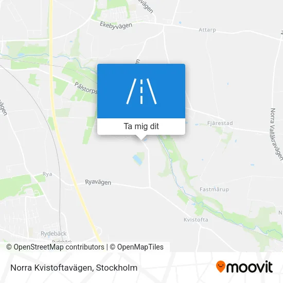 Norra Kvistoftavägen karta