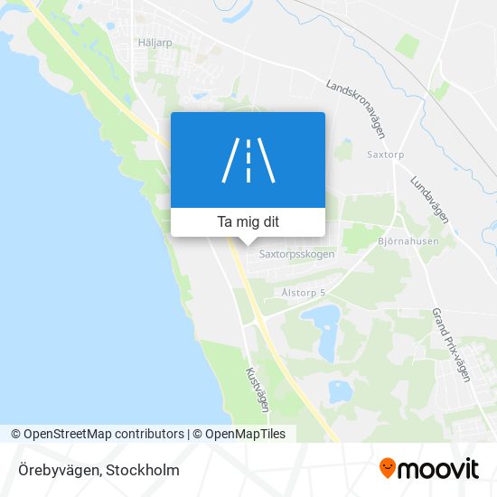 Örebyvägen karta