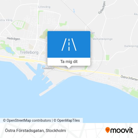 Östra Förstadsgatan karta