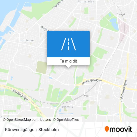 Körsvensgången karta