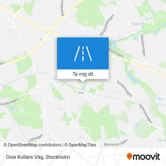 Oxie Kullars Väg karta