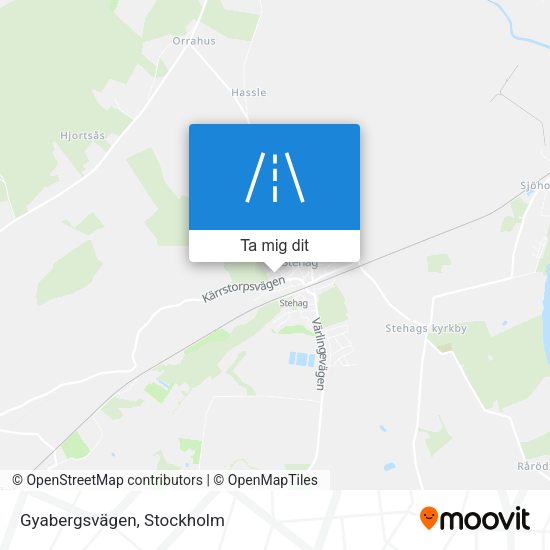 Gyabergsvägen karta