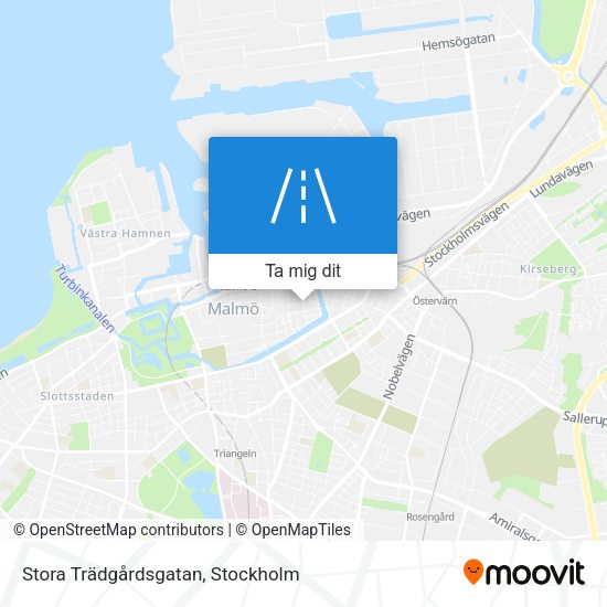 Stora Trädgårdsgatan karta