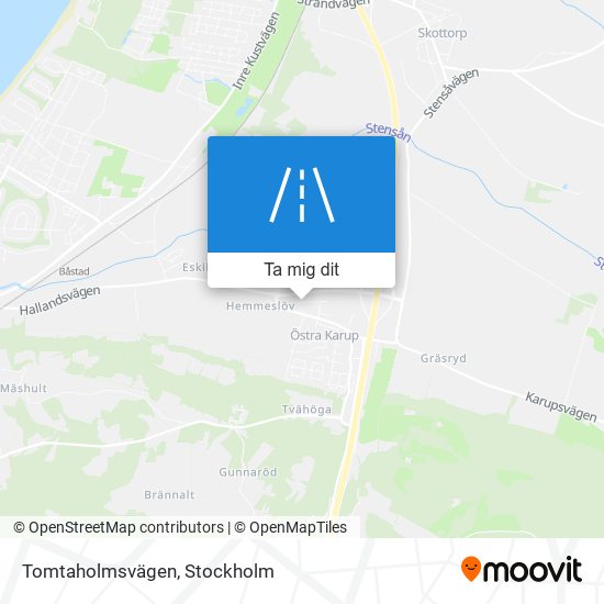 Tomtaholmsvägen karta
