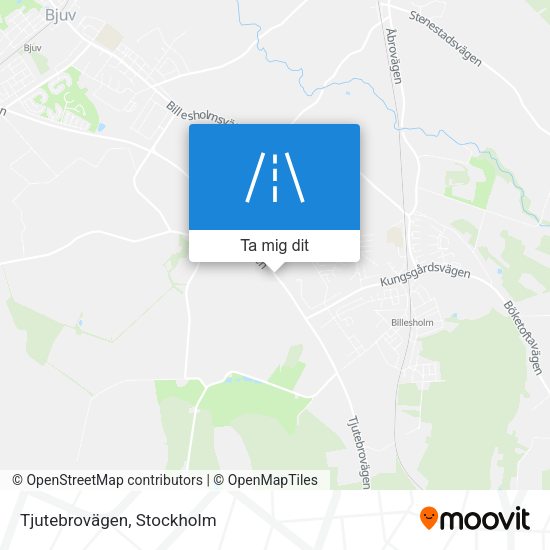 Tjutebrovägen karta