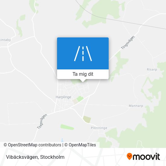 Vibäcksvägen karta