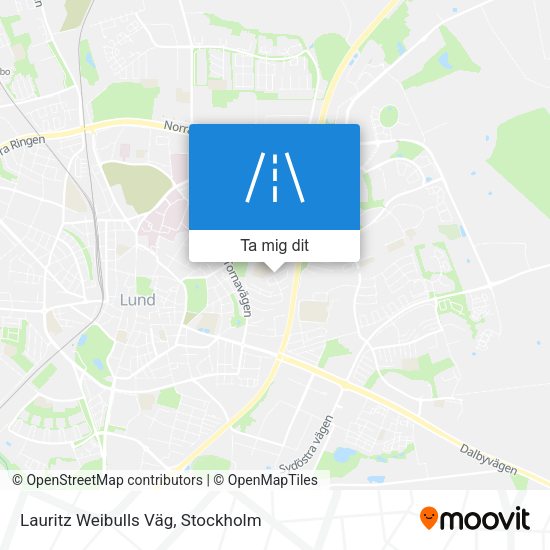 Lauritz Weibulls Väg karta