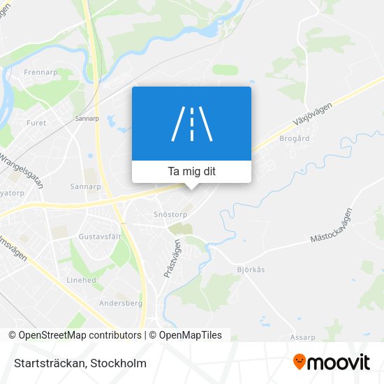 Startsträckan karta