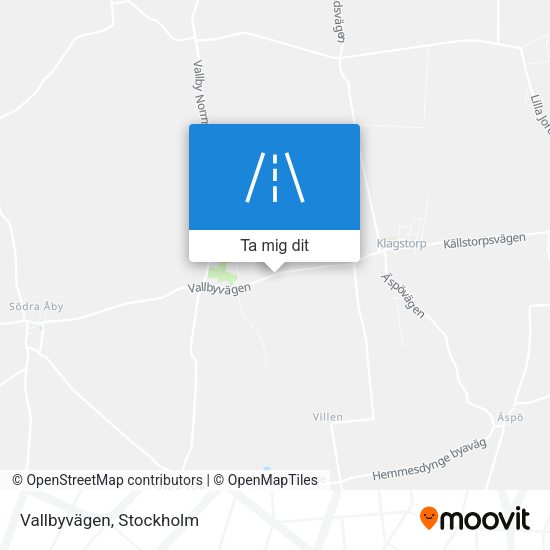 Vallbyvägen karta