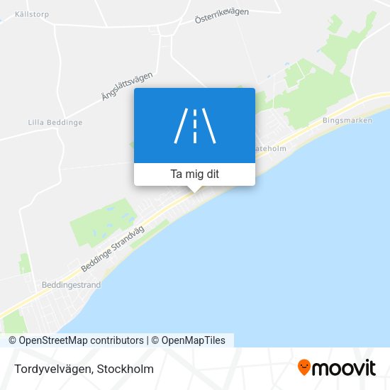 Tordyvelvägen karta