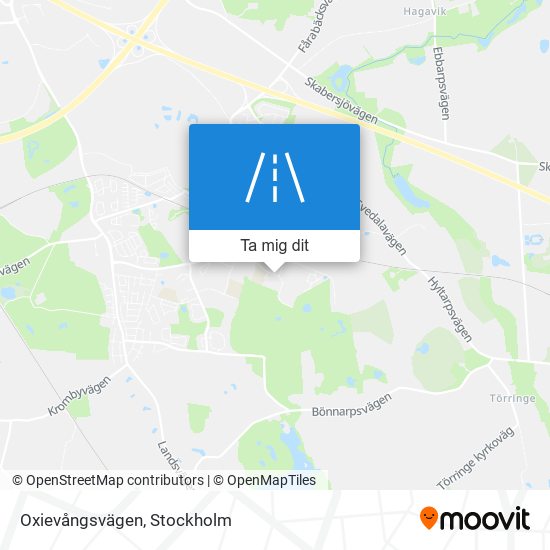 Oxievångsvägen karta