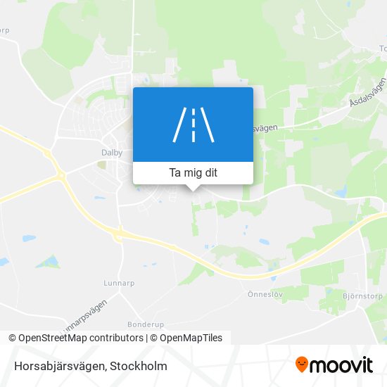 Horsabjärsvägen karta