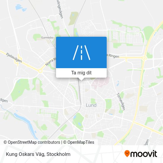 Kung Oskars Väg karta