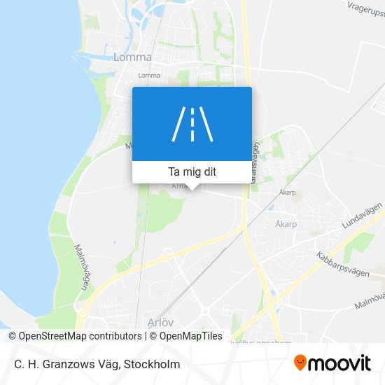 C. H. Granzows Väg karta