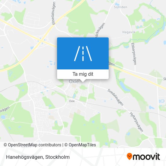 Hanehögsvägen karta