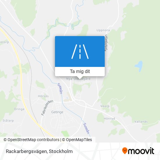 Rackarbergsvägen karta