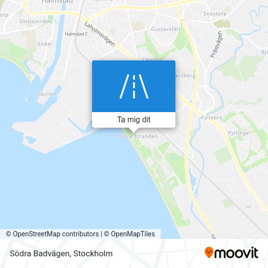 Södra Badvägen karta